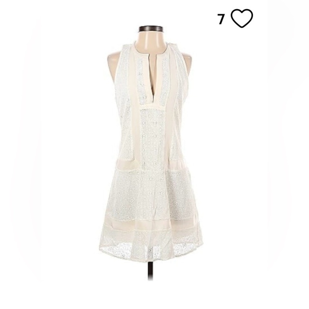 Twelfth Street by Cynthia Vincent Cream Sleeveless Dress Small